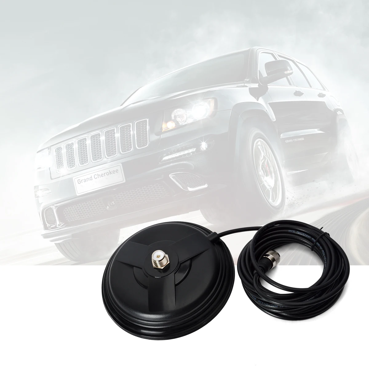 

HYS 2.15inch (55mm) Mini NMO Mount Magnetic Base W/5M Low Loss Coax Cable for NMO Mobile Antennas