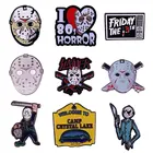 Жесткие эмалевые значки в стиле фильмов ужасов, коллекционные забавные Металлические Значки для воротника рюкзака, отворота, модные украшения, подарки