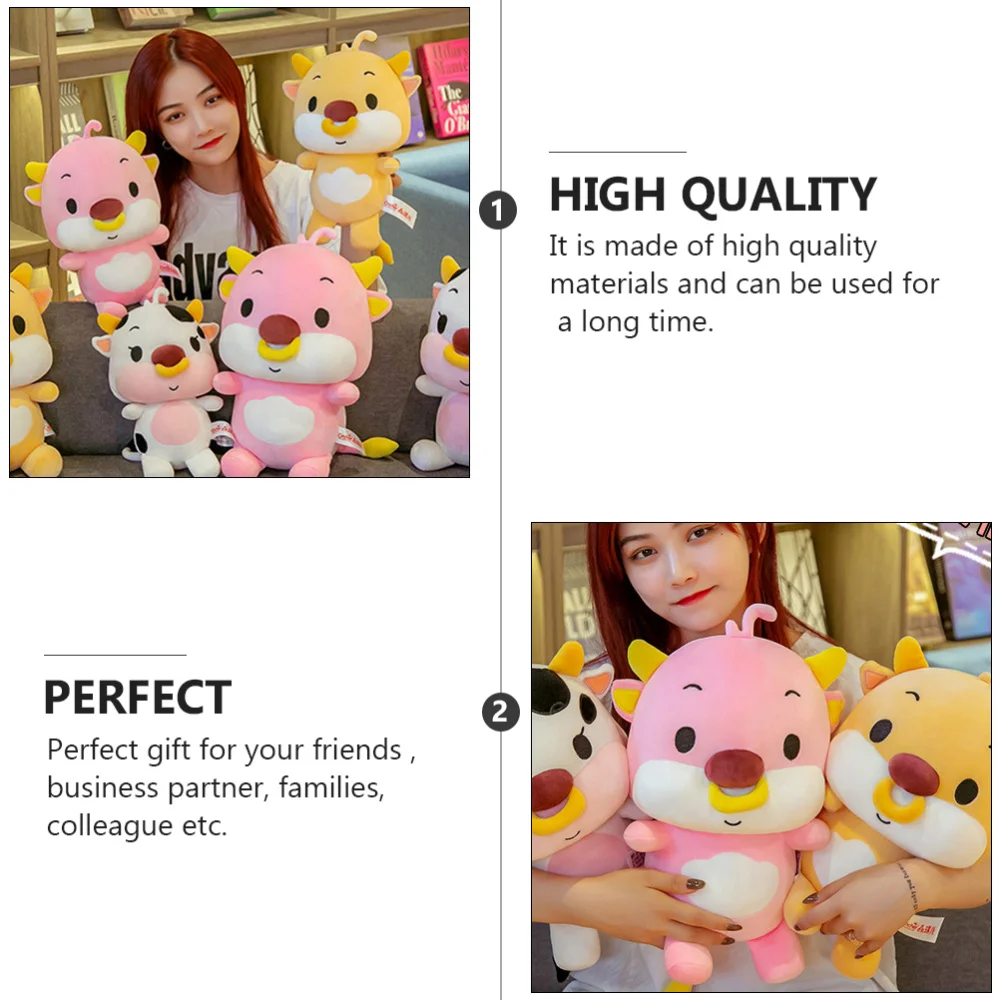 

Adorable Stuffed Cow Doll Cattle Doll Pretty Children Boy Girl Gift