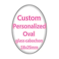 personalized custom pictures oval 10pcs 13x18mm18x25mm30x40mm photo glass cabochon demo flat back jewelry diy findings