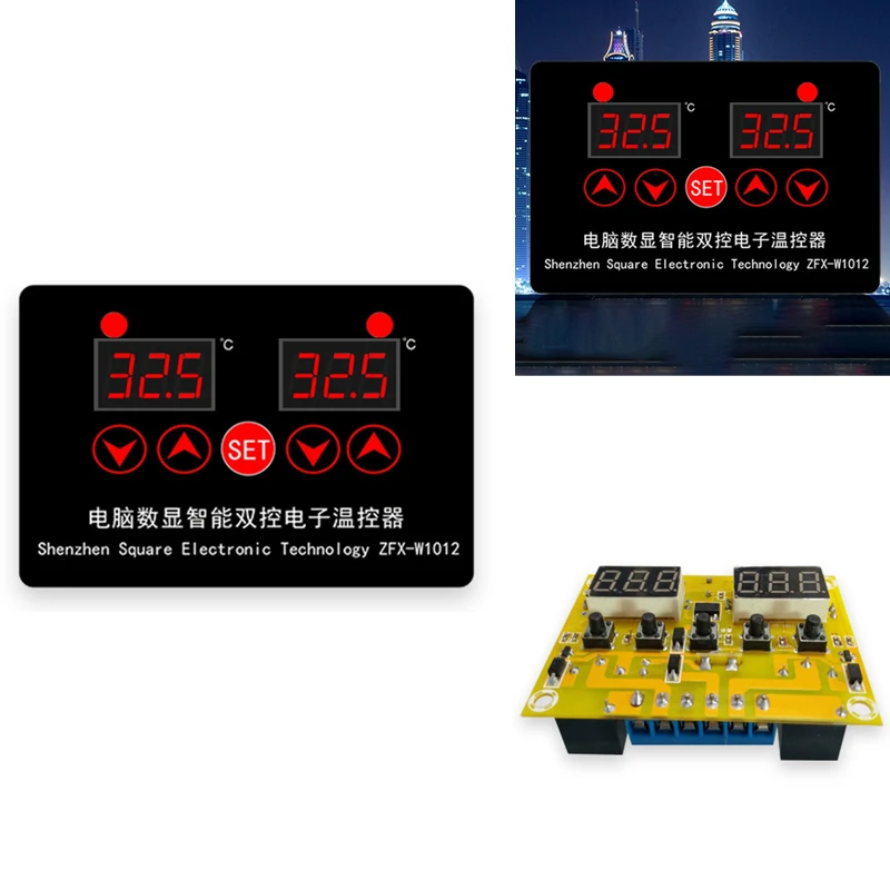 

ZFX-W1012 Digital Thermostat Incubator Temperature Controller Two Relay Output Thermoregulator