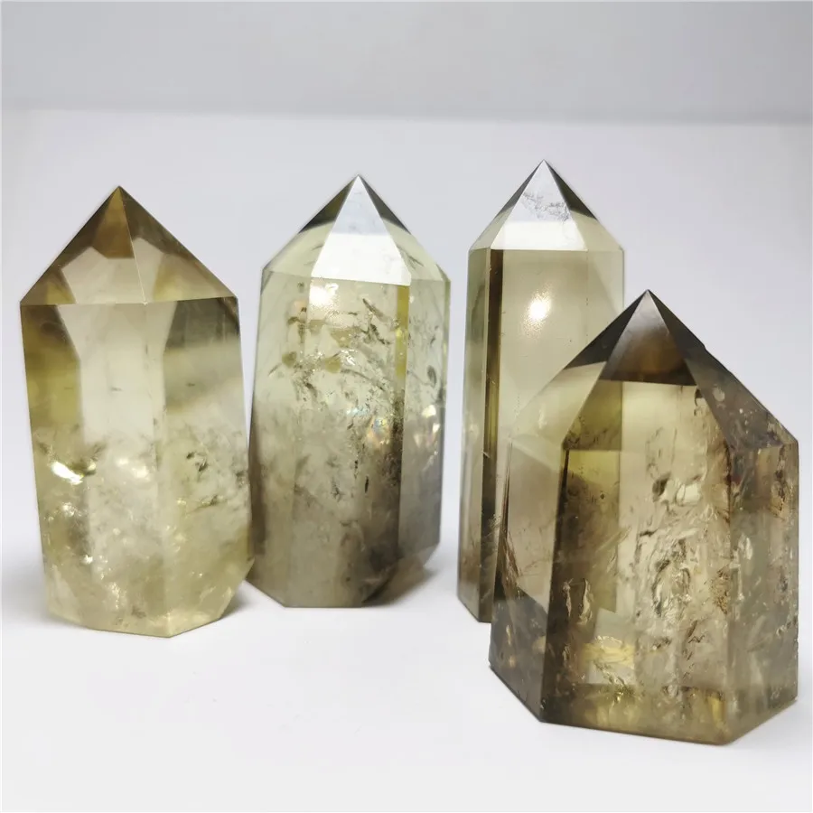 

1PCS Natural Citrine Quartz Crystal Stone Mineral Specimen Wand Point Tower Healing Home Decoration Collection