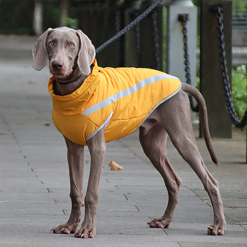 

New Waterproof Big Dog Vest Jacket Winter Warm Pet Dog Clothes Thickened Pet Coat Outdoor Dog Vest Zipper jacket Pet Supplies