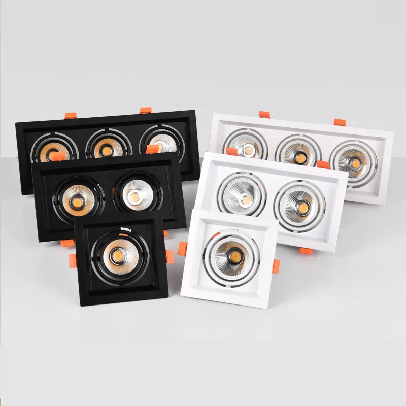 Светодиодный точечный светильник квадратная утопленная лампа COB 10 Вт 20 30