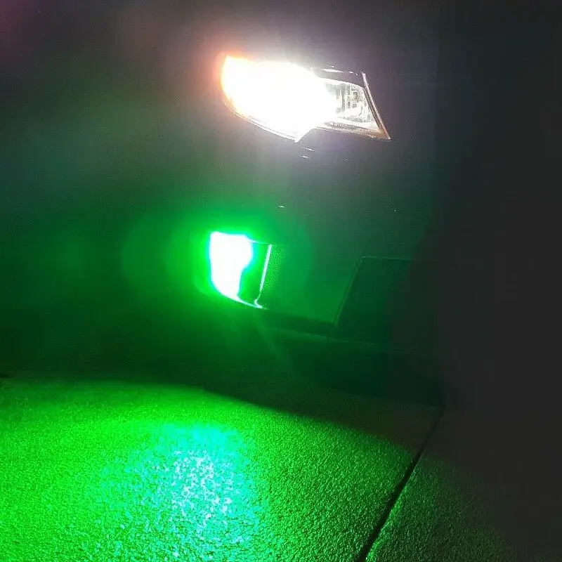 

2pcs Car Lights Super Bright Green H11 H8 Truck Driving LED Bulbs 12V DC
