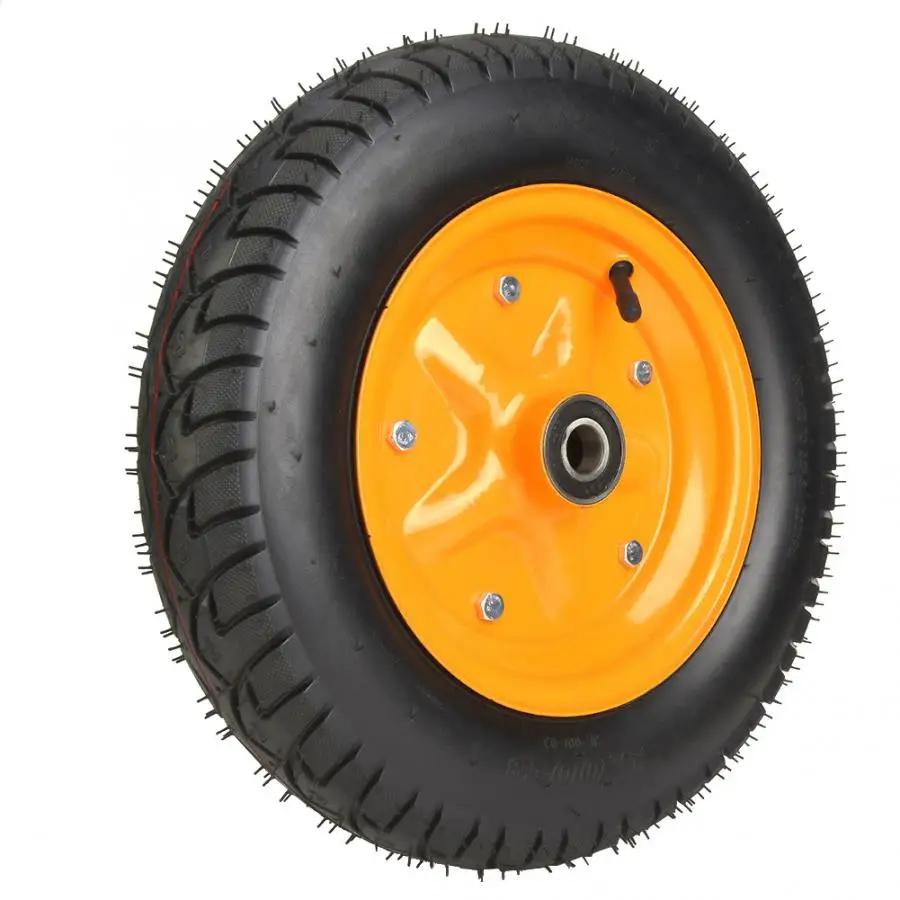 Колеса тележки износостойкие надувные шины 14 дюймов резиновые колеса со