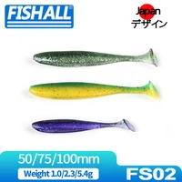 easy shinner soft lure 50mm 75mm 100mm plastic rubber bait for bass pike with salt and smell
