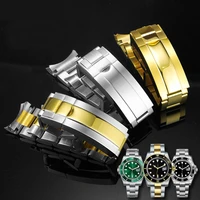 watch accessories 16mm stainless steel clasp fine tuning pull button best for rolex watch buckle daytona green water ghost yacht