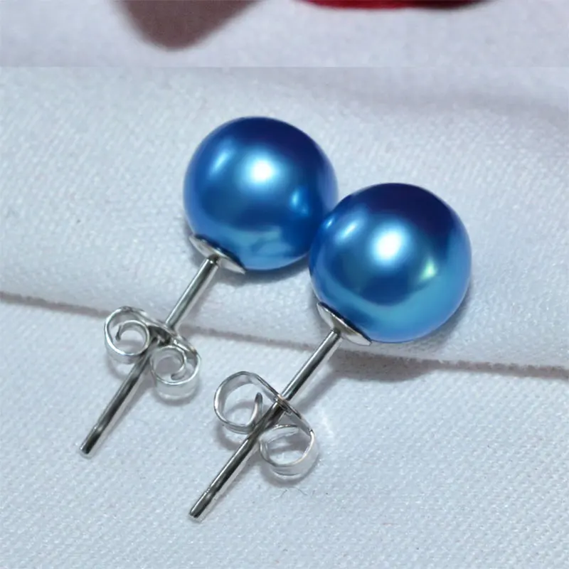 Серьги-гвоздики NYMPH из стерлингового серебра S925 пробы круглые серьги с