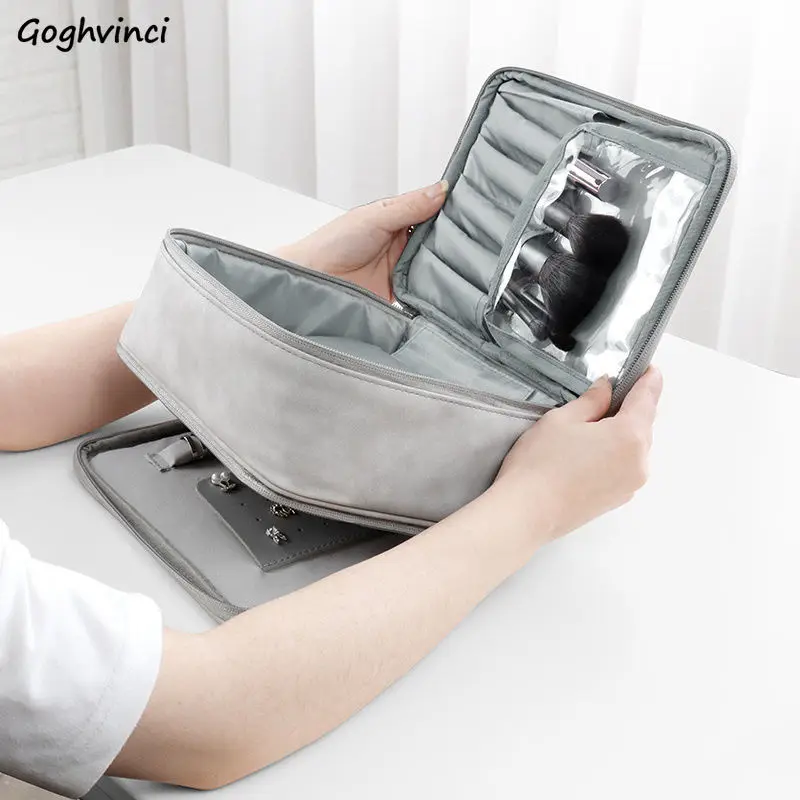 

Women's Makeup Bags Men Female Cosmetics Cases Portable Storage Wash Pack Travel Organizer Toilet Bags Large-capacity Simple New