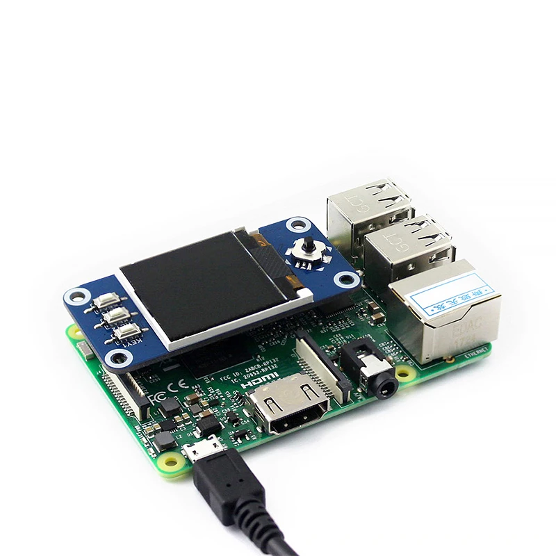 Raspberry Pi 4B 1 44 дюймовый ЖК-дисплей шляпа 128x128 пикселей интерфейс SPI светодиодный ная