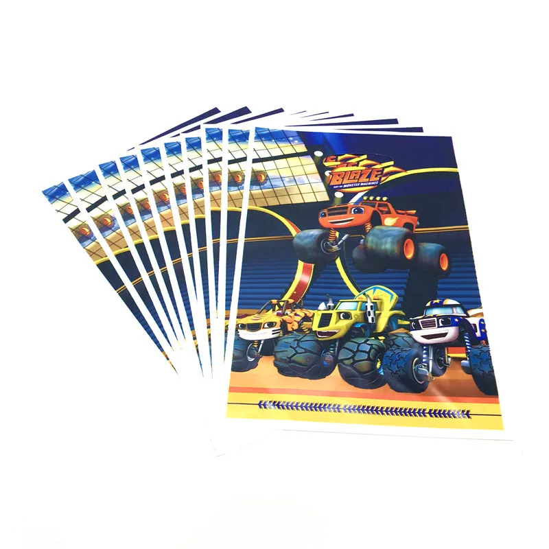 10 шт./компл. с принтом вспыш и чудо машинки грабить мешки счастливый день рождения