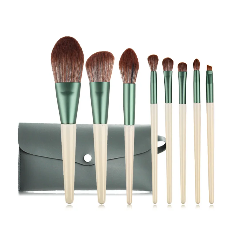 

Набор кистей для макияжа Jiemei-8 кистей для макияжа-ручка для основы, пудры и румян из волокна-инструменты для макияжа