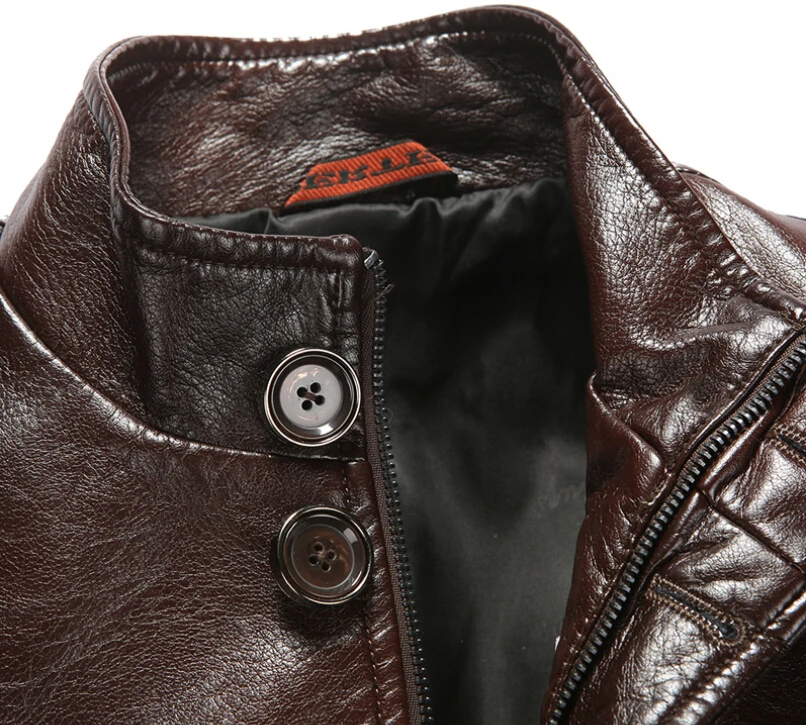 Куртка мужская с воротником-стойкой повседневная мотоциклетная куртка из