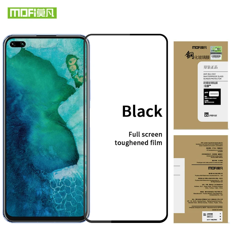 

For HUAWEI Honor V30 Glass Tempered MOFi For Huawei Honor V30 Pro Screen Protector Full Cover Film Tempered Glass for honor v30