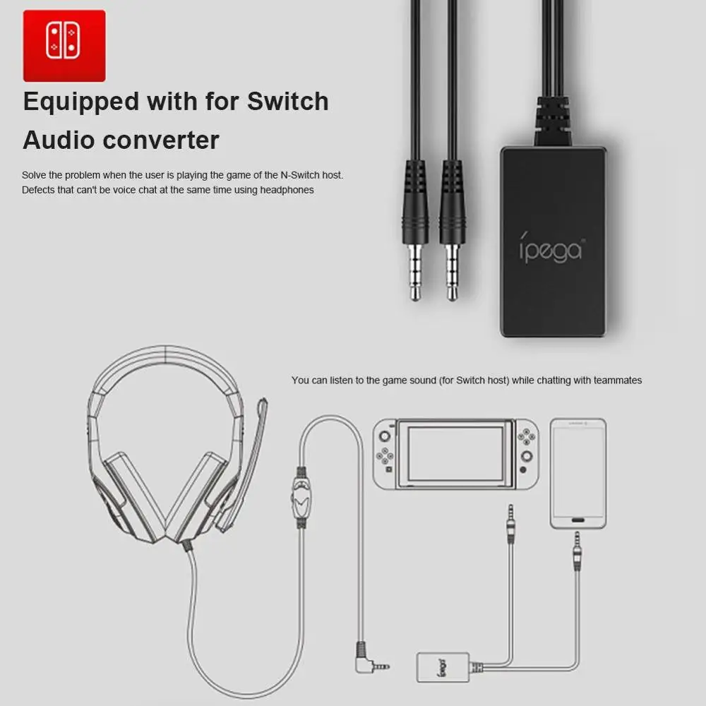 Новая игровая гарнитура Ipega PG-R001 для консоли переключения аксессуары ПК Xbox PS4