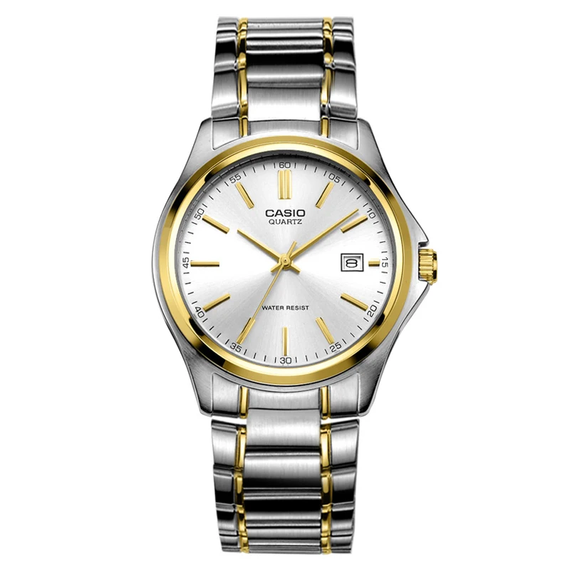 Casio Часы Стальной указатель простой бизнес календарь Мужские часы MTP-1183A-7A - Цвет: MTP-1183G-7A
