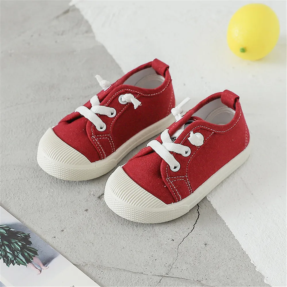 JGSHOWKITO Classic Children's Canvas Shoes Kids Casual Sneakers Boys Sports Running Girls Soft Flat Fashion Hot Sale | Детская