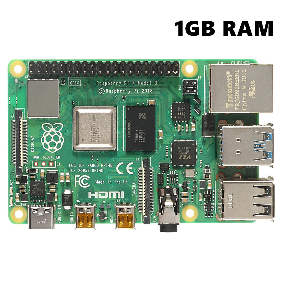 Четырехъядерный процессор Cortex-A72 ARM v8 1 5 ГГц новый Raspberry Pi 4 Model B BCM2711 ОЗУ 1/2/4 Гб с