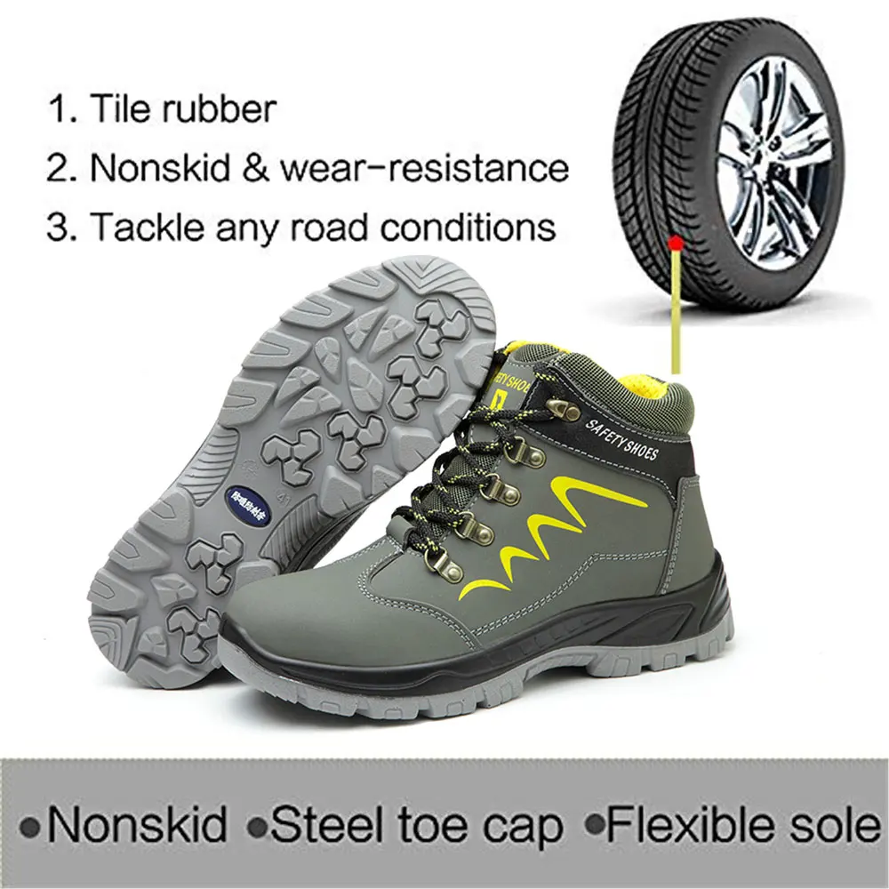 Защитные рабочие ботинки SUADEX для мужчин водонепроницаемая защитная обувь до