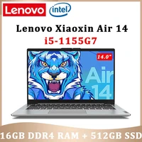 lenovo xiaoxin air 14 laptop 2021 intel core i5 1155g7 windows 11 14 0 inch notebook 16g 512gb ssd ips screen ultraslim computer
