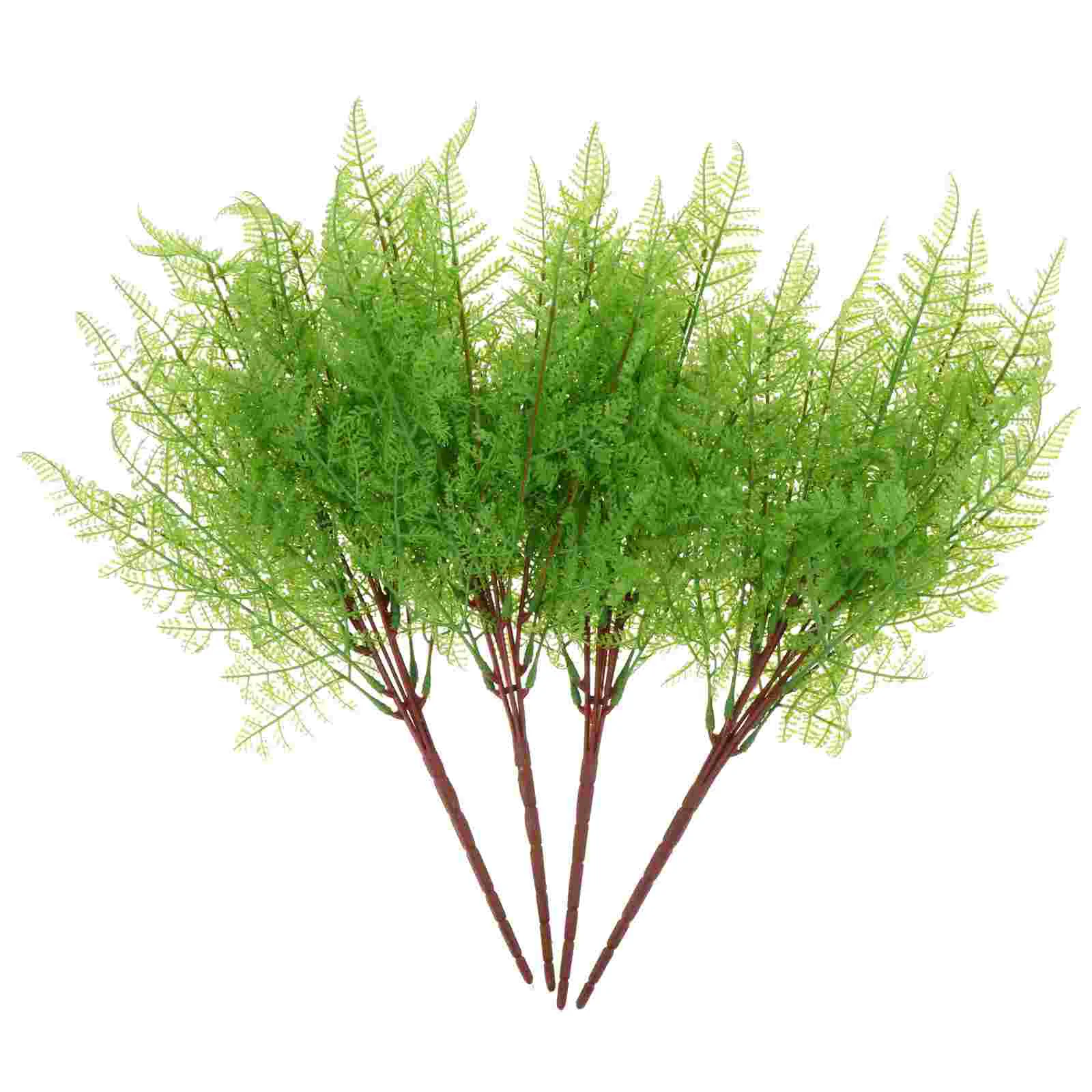 

4pcs Faux Green Fern Plant Simulated Greenery Fake Plant for Flower Arrangement