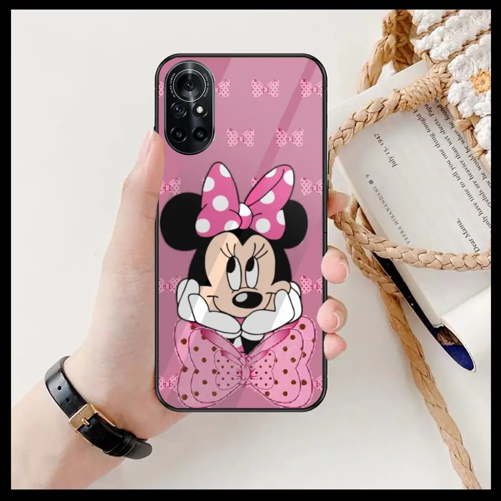 

Disney Mouse Minnie Pink Lovely Clear Phone Case For Huawei Honor 20 10 9 8A 7 5T X Pro Lite 5G Black Etui Coque Hoesjes Comic