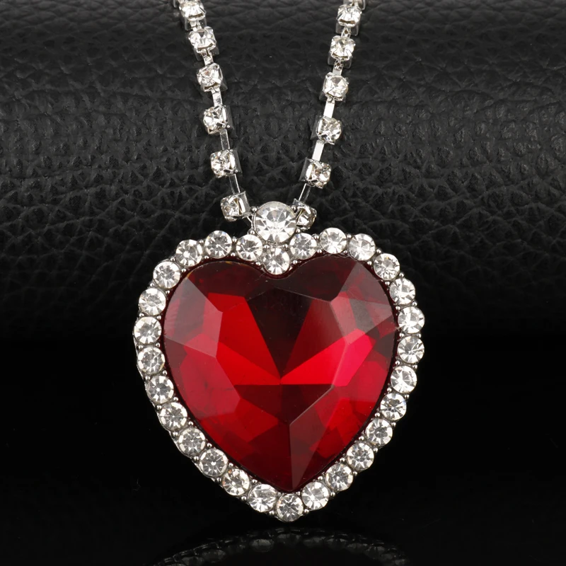 Ювелирные изделия хрустальные украшения для вечерние полые в форме сердца кулон