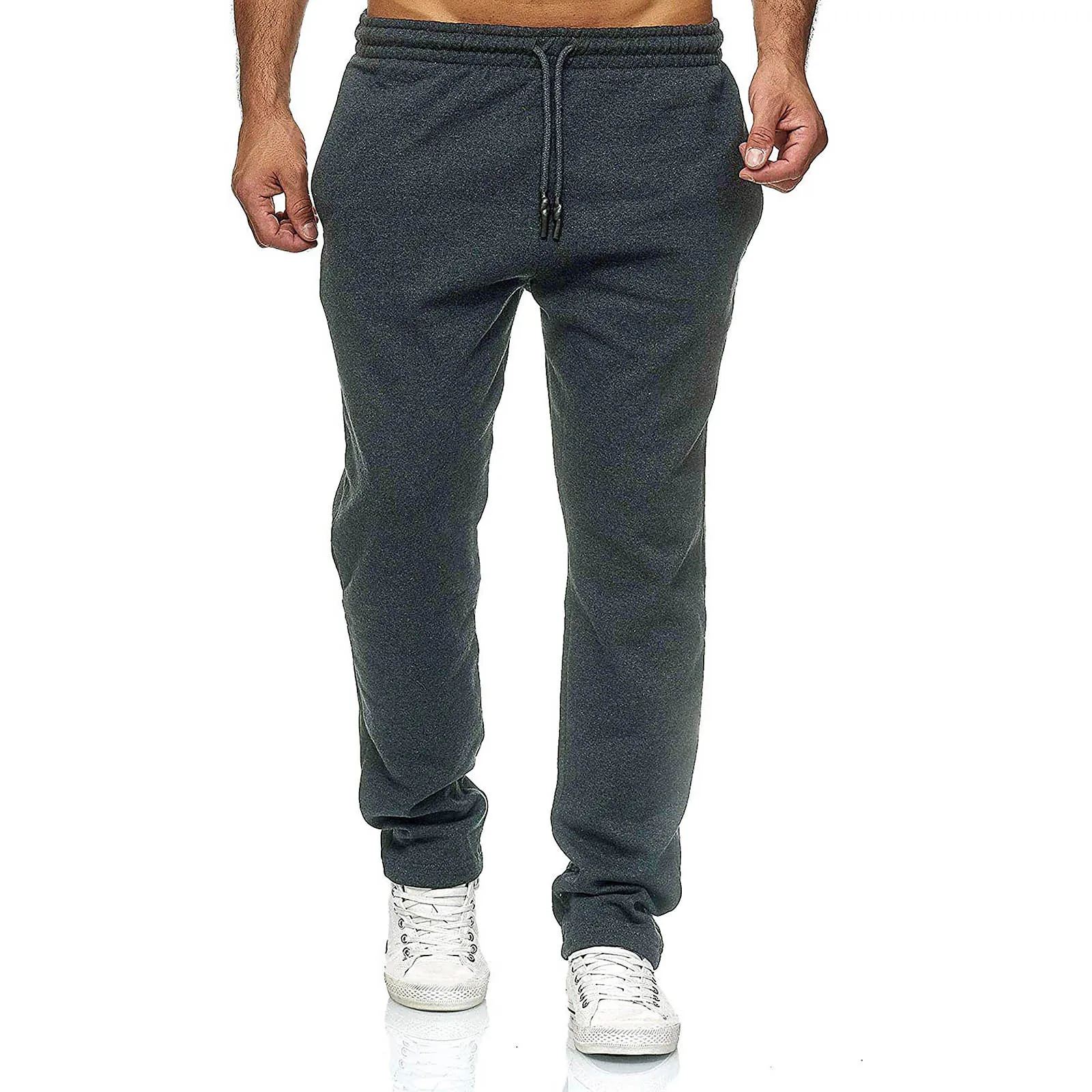 

Fashion Sport Men Drawstring Solid Colors Breathable Drawstring Pants Sweatpants Fitness Jogging Trousers Pantalon Homme#g3