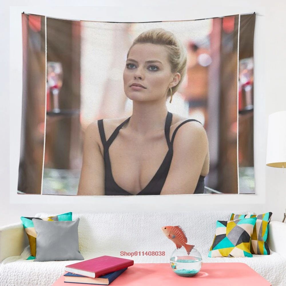 Маргот Робби с масляной краской художественный гобелен украшение для стен