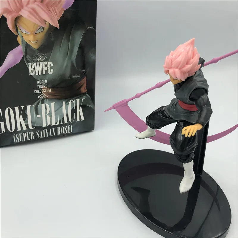 Dragon Ball Z черный Гоку Роза Супер Saiyan серп Бог войны Ver. ПВХ фигурка DBZ Gogeta розовые волосы модель игрушки 18 см