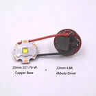 Светодиодный излучатель Luminus SST-70-W, 20 мм, 6 в, 30 Вт, 6500K + 22 мм, 2,8-4,2 в, а, 6 в, выход SST70, XHP70.2, печатная плата светодиодного драйвера