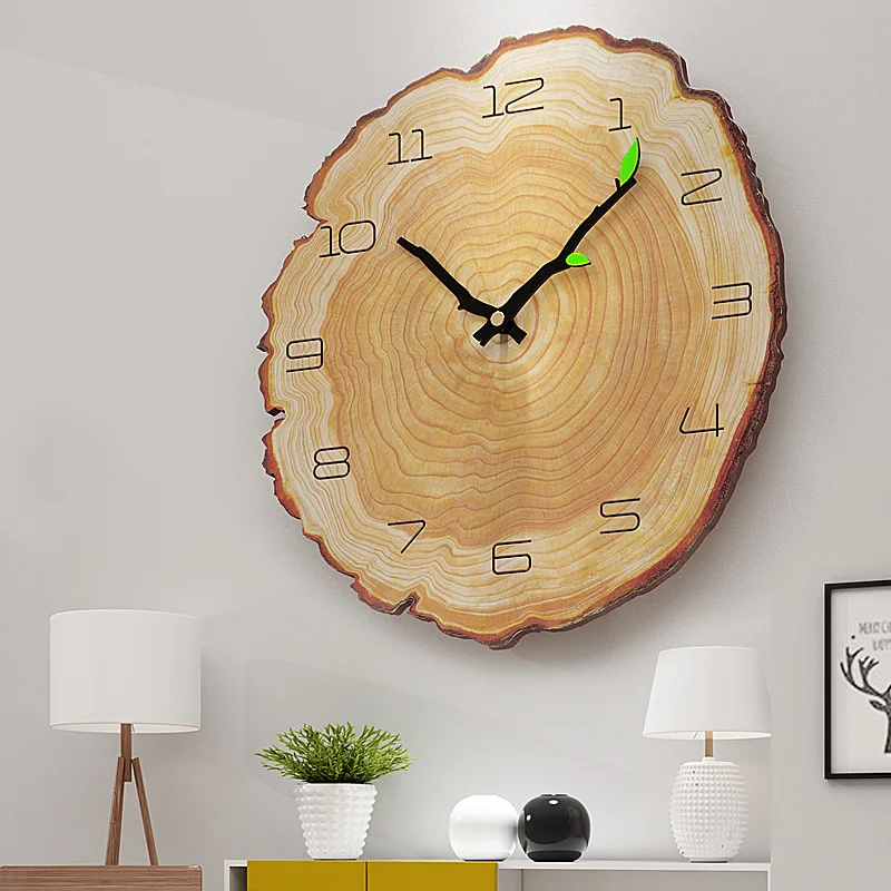 

Vintage Wooden Wall Clock Modern Design Vintage Rustic Retro Clock Home Office Cafe Decoration Art Large Wall Watch