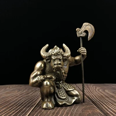 Изысканный латунный смешанный мир ox demon king украшение для дома | Дом и сад