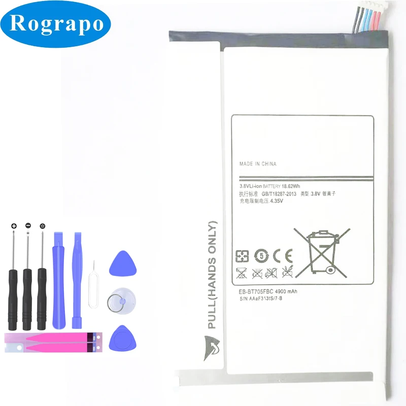 

Новый 4900 мА/ч, EB-BT705FBC EB-BT705FBE Замена батарея для Samsung GALAXY Tab S 8,4 SM-T700 T701 T705 мА/ч. аккумулятор
