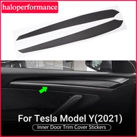 tesla car door trim sticker for tesla model y carbon fiber 2021 new upgraded protection film tesla model y accessories