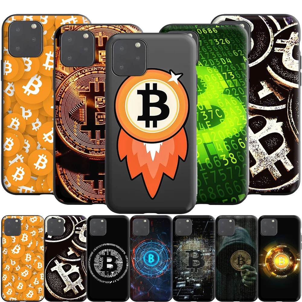 BTC Биткоин силиконовый чехол для Apple iPhone 12 11 Pro XS X XR Max 8 7 6S 6 Plus SE 5S|Бамперы| |