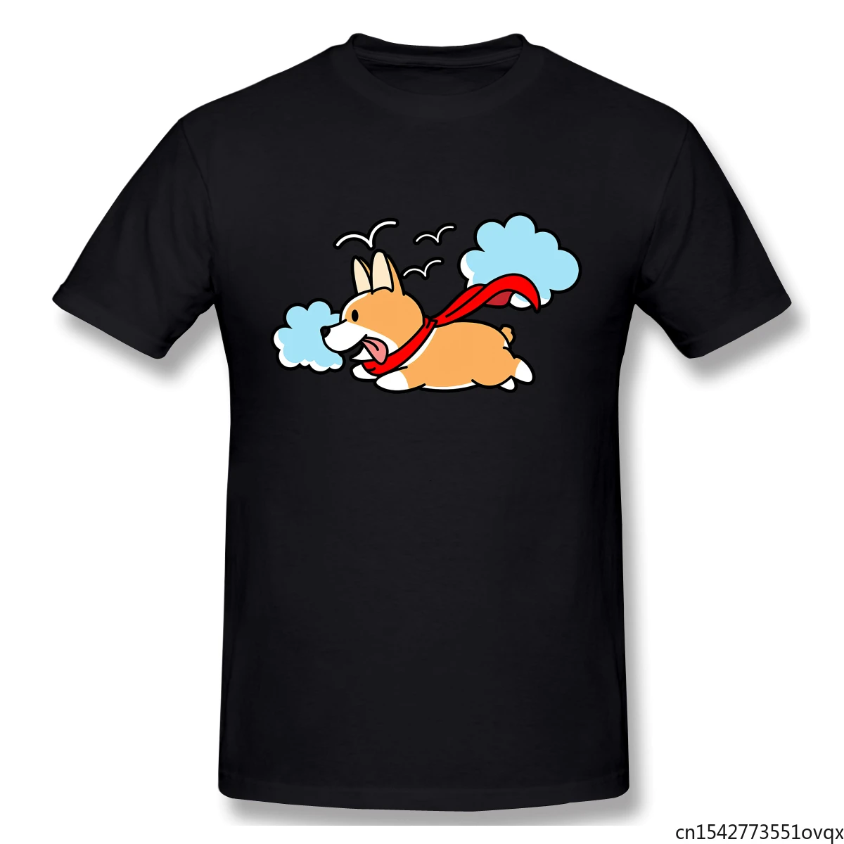 

Flying Corgi Dog Owner Pet Sky Gift Funny Tshirt Man Unisex Tee