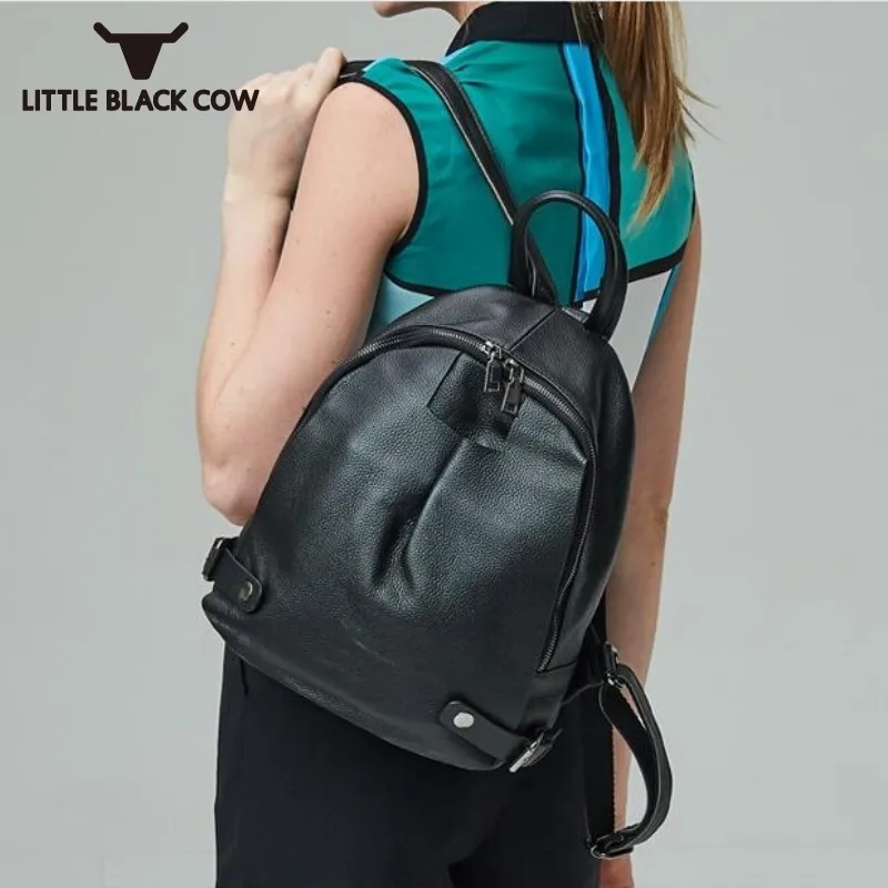 Женский рюкзак из натуральной кожи модный миниатюрный школьный ранец для