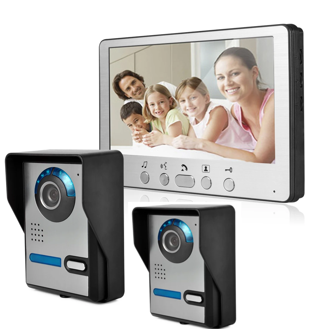 7inch Video Ring Doorbell Camera Visual Intercom Night Vision Two-Way Intercom Video Door Phone Video Door Entry