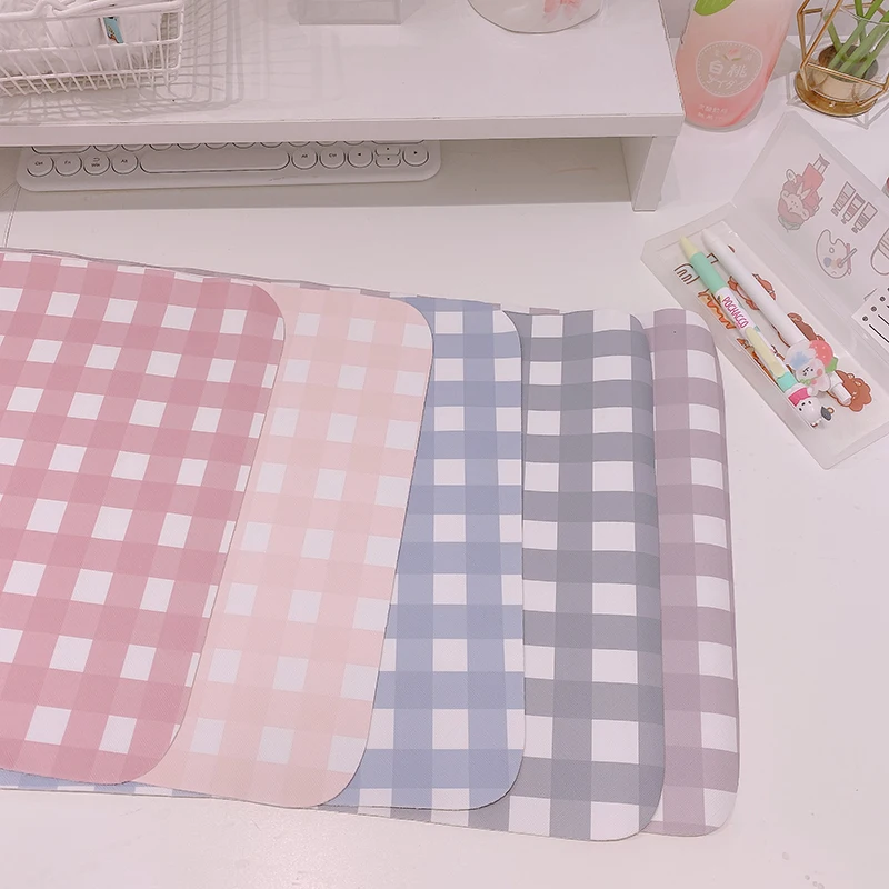 Retro Plaid Mouse Pad Comtuper Desk Mat Mousepad Kawaii Gaming Accessoroes Laptop Gamer Keyboard MacBook Waterproof Maus | Дом и сад
