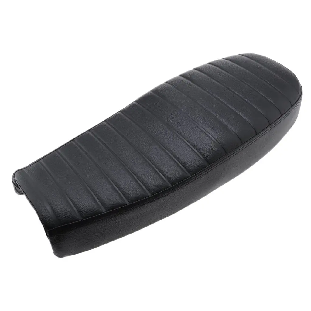 Мотоциклетное сиденье Cafe Racer из искусственной кожи PU, черное, водонепроницаемое, универсальное.