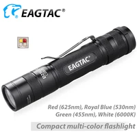 eagtac d25lc2 color red green blue white tactical xml led flashlight 3 modes strobe hunting torch 18650 cr123a battery
