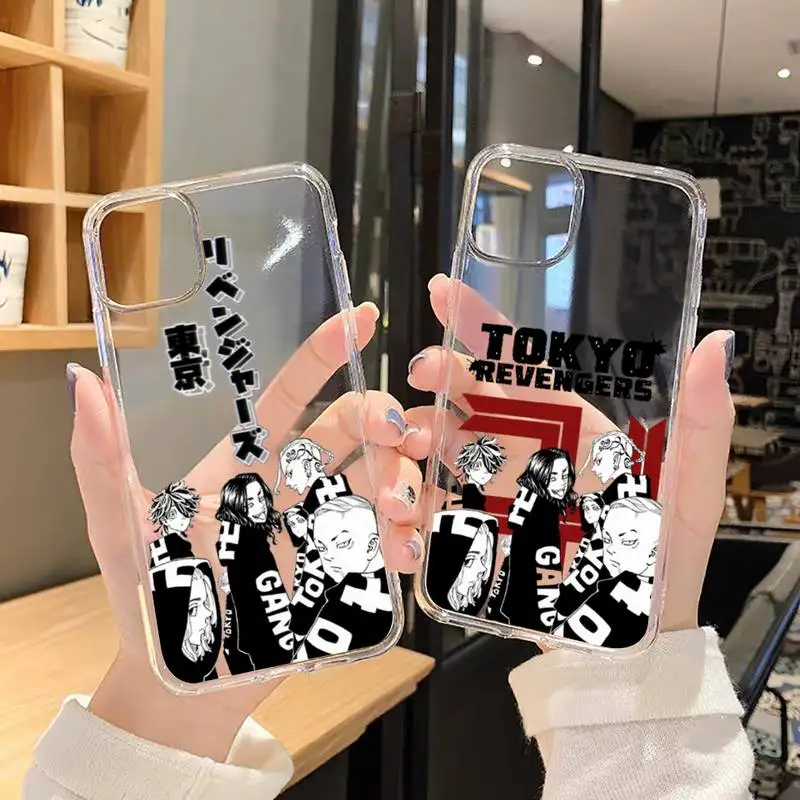 

Tokyo Revengers Avengers Phone Case Transparent for iPhone 7 8 11 12 13 mini pro X XS XR MAX Plus