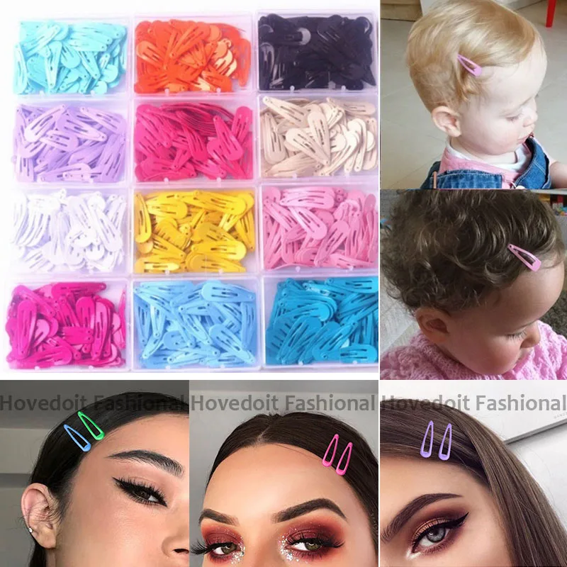 

50 Pcs/Lot Colorful Hairpins Hair Clips for Girls Hair Barrettes Pins Metal Hairgrip Snap Alligator Hair Clip Women Accessories