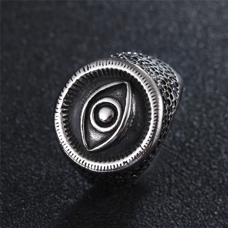 Кольцо сатана глаз ювелирные изделия из нержавеющей стали 316L|Кольца для