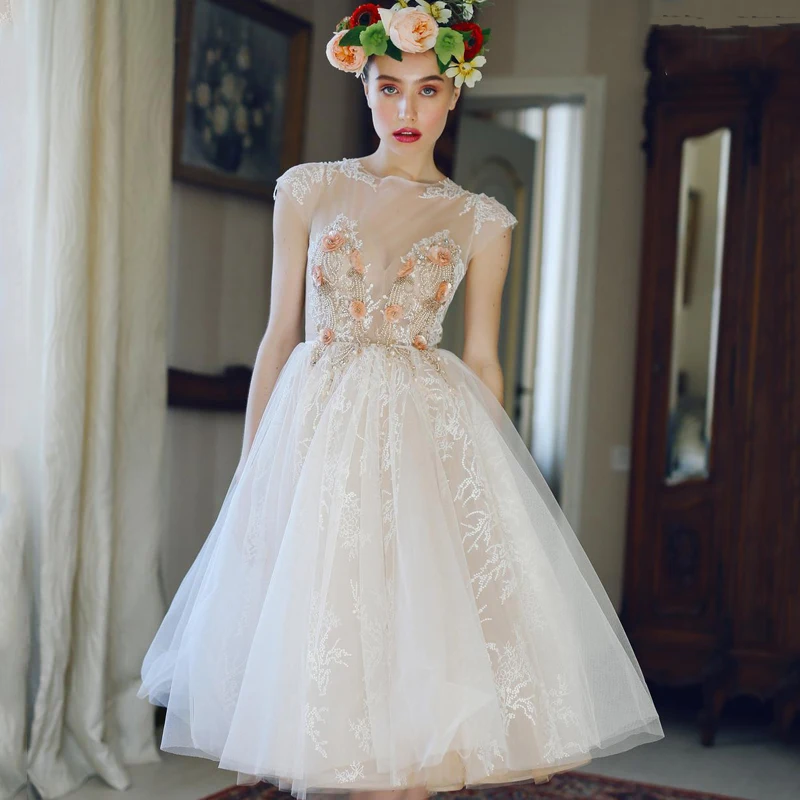 Тюлевое вечернее платье Thinyfull цвета шампанского сексуальное трапеция с