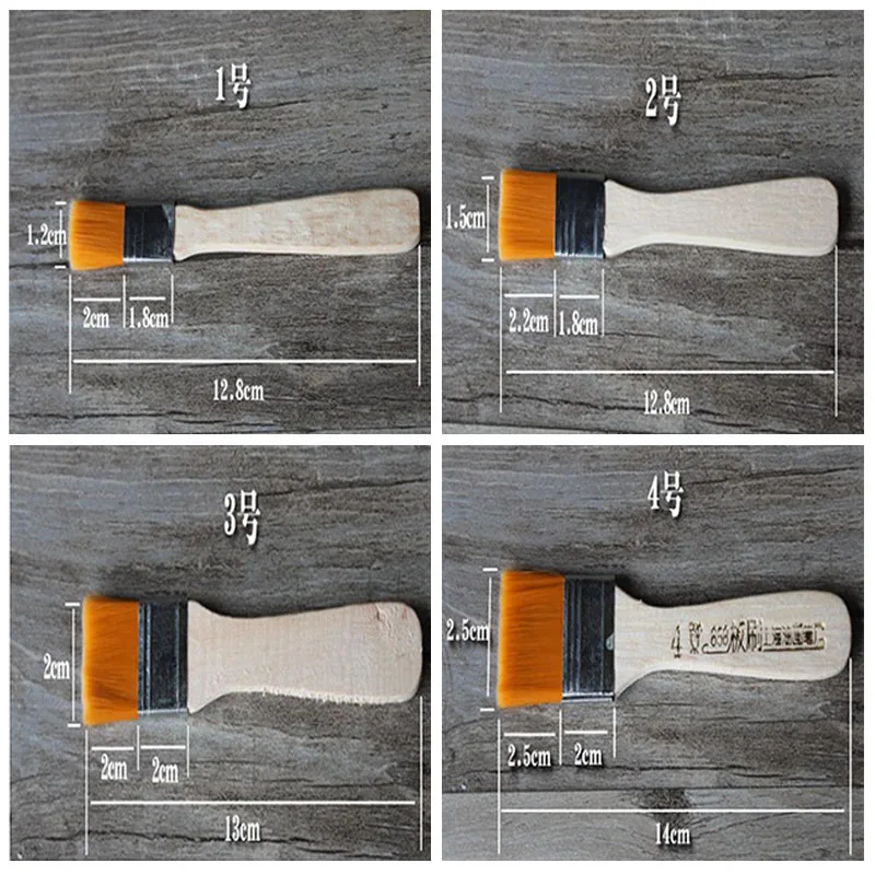 Высококачественная Нейлоновая Щетка с деревянной ручкой для живописи маслом