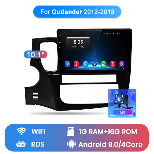 WIFI (1GB 16GB) Junsun автомагнитола 2 г+ 32 г Android 8,1 4 г автомобильный Радио мультимедийный видео плеер навигация gps для Mitsubishi Outlander 3 2012- магнитола 2 din нет dvd камера заднего вида - Цвет: WIFI (1GB 16GB)