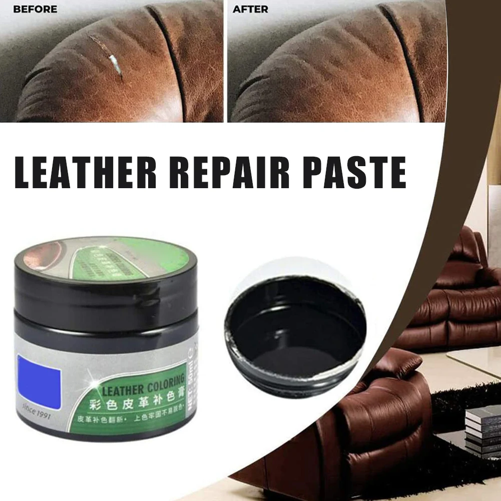 

Leather Repair Gel Recolor Cream Liquid Repairs Refurbishing Gel for Leather Car Seats Sofa Furniture Shoes Bag can CSV